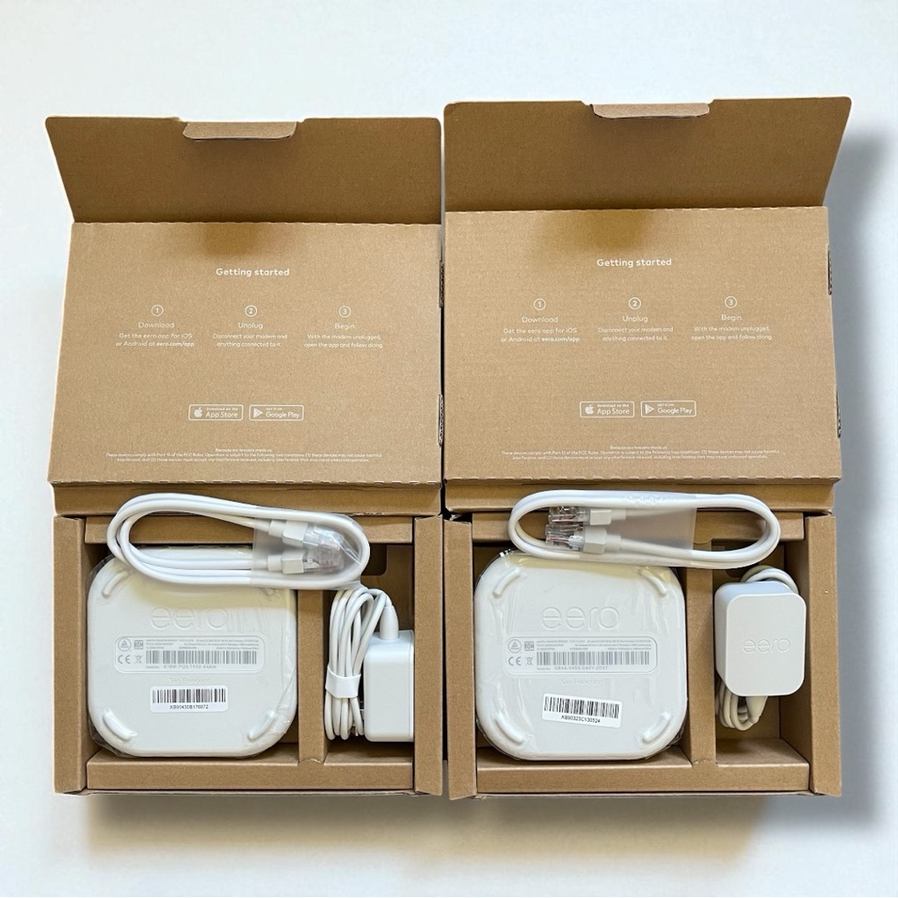 Amazon Eero White Certified Refurbished Pro Mesh WiFi Router Extender 2 Pack Set - Picture 6 of 11